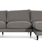 Lucio 4 Seater Right Chaise Fabric Sofa - Graphite Grey LC6431-KSO