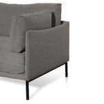 Ex Display - Emilis 4 Seater Left Chaise Fabric Sofa - Graphite Grey (Last One) Chaise Lounge K Sofa-Core