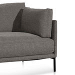 Ex Display - Emilis 4 Seater Left Chaise Fabric Sofa - Graphite Grey (Last One) Chaise Lounge K Sofa-Core