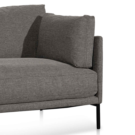 Emilis 4 Seater Left Chaise Fabric Sofa - Graphite Grey Chaise Lounge K Sofa-Core   