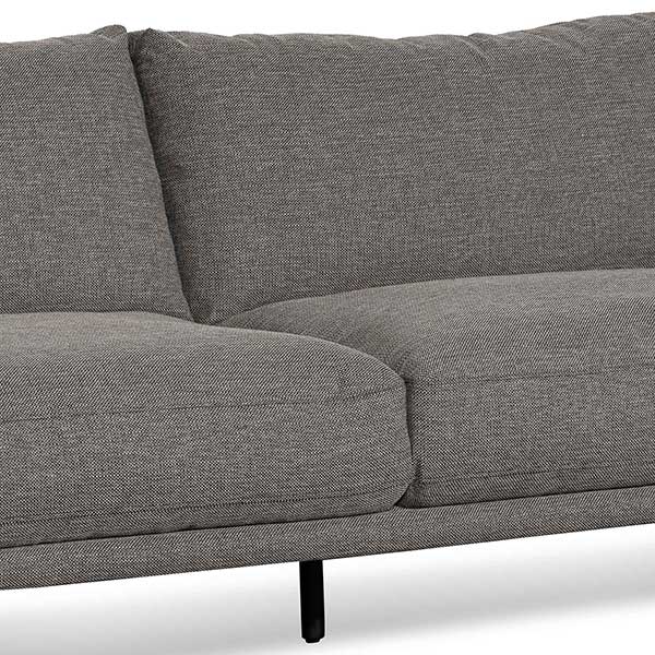 Ex Display - Emilis 4 Seater Left Chaise Fabric Sofa - Graphite Grey (Last One) Chaise Lounge K Sofa-Core