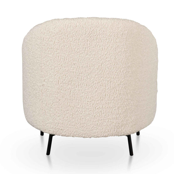 Milana Fabic Lounge Chair - Ivory White Boucle - Last One Lounge Chair K Sofa-Core   