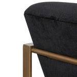 Hadiya Black Velvet Armchair - Antique Golden Frame Armchair Nicki-Core   