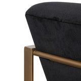 Hadiya Black Velvet Armchair - Antique Golden Frame Armchair Nicki-Core   
