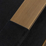 Hadiya Black Velvet Armchair - Antique Golden Frame Armchair Nicki-Core   