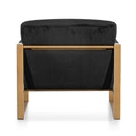 Hadiya Black Velvet Armchair - Antique Golden Frame Armchair Nicki-Core   