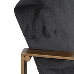 Hadiya Black Velvet Armchair - Antique Golden Frame Armchair Nicki-Core   