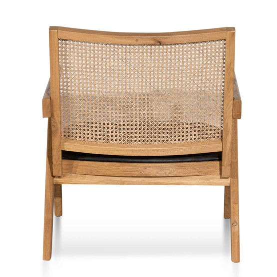 Castro Rattan Armchair - Distress Natural and Black Seat Armchair Chic-Core   