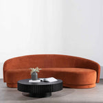 Henry 3 Seater Fabric Sofa - Rust LC6530