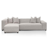 Ex Display - Casey 3 Seater Left Chaise Sofa - Sterling Sand Chaise Lounge Casa-Core