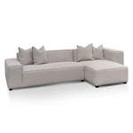 Ex Display - Casey 3 Seater Right Chaise Fabric Sofa - Sterling Sand Chaise Lounge Casa-Core