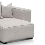 Ex Display - Casey 3 Seater Right Chaise Fabric Sofa - Sterling Sand Chaise Lounge Casa-Core