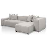 Ex Display - Casey 3 Seater Right Chaise Fabric Sofa - Sterling Sand Chaise Lounge Casa-Core