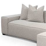 Ex Display - Casey 3 Seater Right Chaise Fabric Sofa - Sterling Sand Chaise Lounge Casa-Core