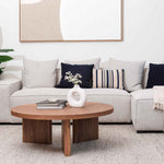 Ex Display - Casey 3 Seater Right Chaise Fabric Sofa - Sterling Sand Chaise Lounge Casa-Core