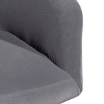 Collier Visitor Chair - Dark Grey Velvet with Black Legs Office Chair LF-Core   