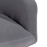 Collier Visitor Chair - Dark Grey Velvet with Black Legs Office Chair LF-Core   