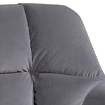 Collier Visitor Chair - Dark Grey Velvet with Black Legs Office Chair LF-Core   