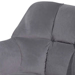 Collier Visitor Chair - Dark Grey Velvet with Black Legs LC6560-LF