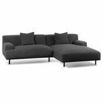 Jasleen Right Chaise Sofa - Charcoal Boucle - Last One Chaise Lounge Casa-Core