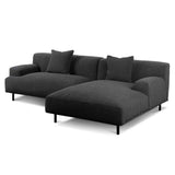 Jasleen Right Chaise Sofa - Charcoal Boucle - Last One Chaise Lounge Casa-Core