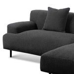 Jasleen Right Chaise Sofa - Charcoal Boucle - Last One Chaise Lounge Casa-Core
