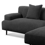 Jasleen Right Chaise Sofa - Charcoal Boucle - Last One Chaise Lounge Casa-Core