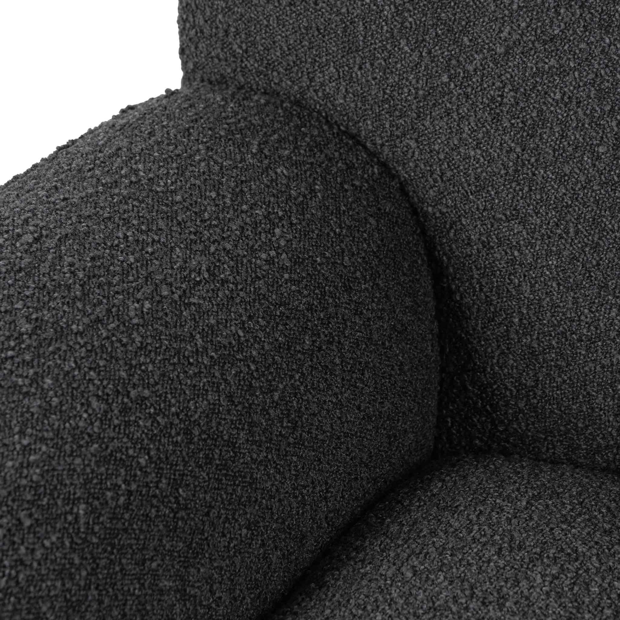Jasleen Right Chaise Sofa - Charcoal Boucle - Last One Chaise Lounge Casa-Core
