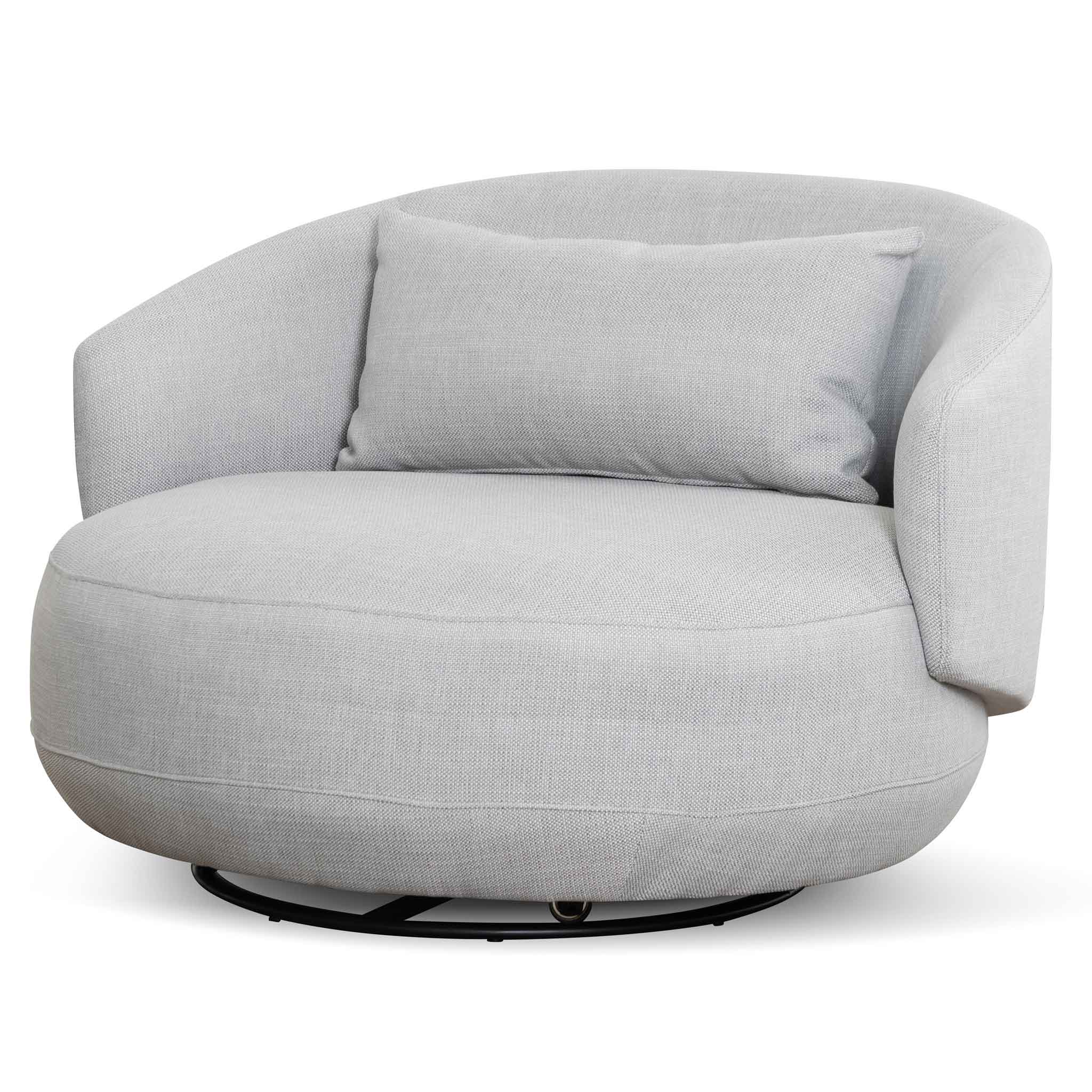 Janis Swivel Armchair - Light Texture Grey Armchair K Sofa-Core