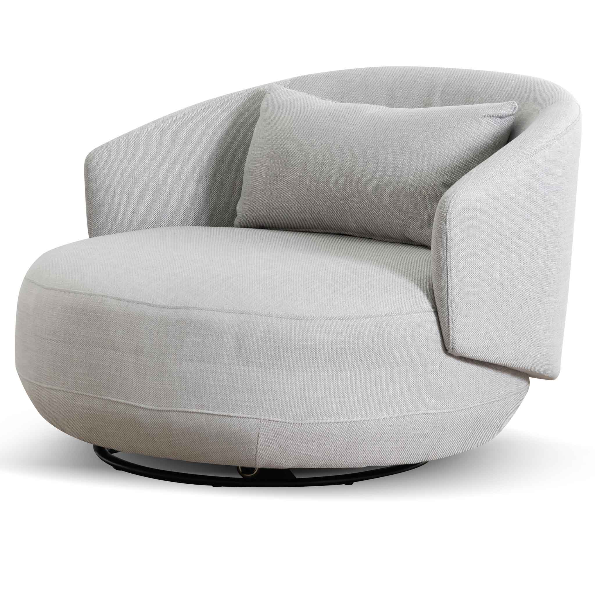 Janis Swivel Armchair - Light Texture Grey Armchair K Sofa-Core