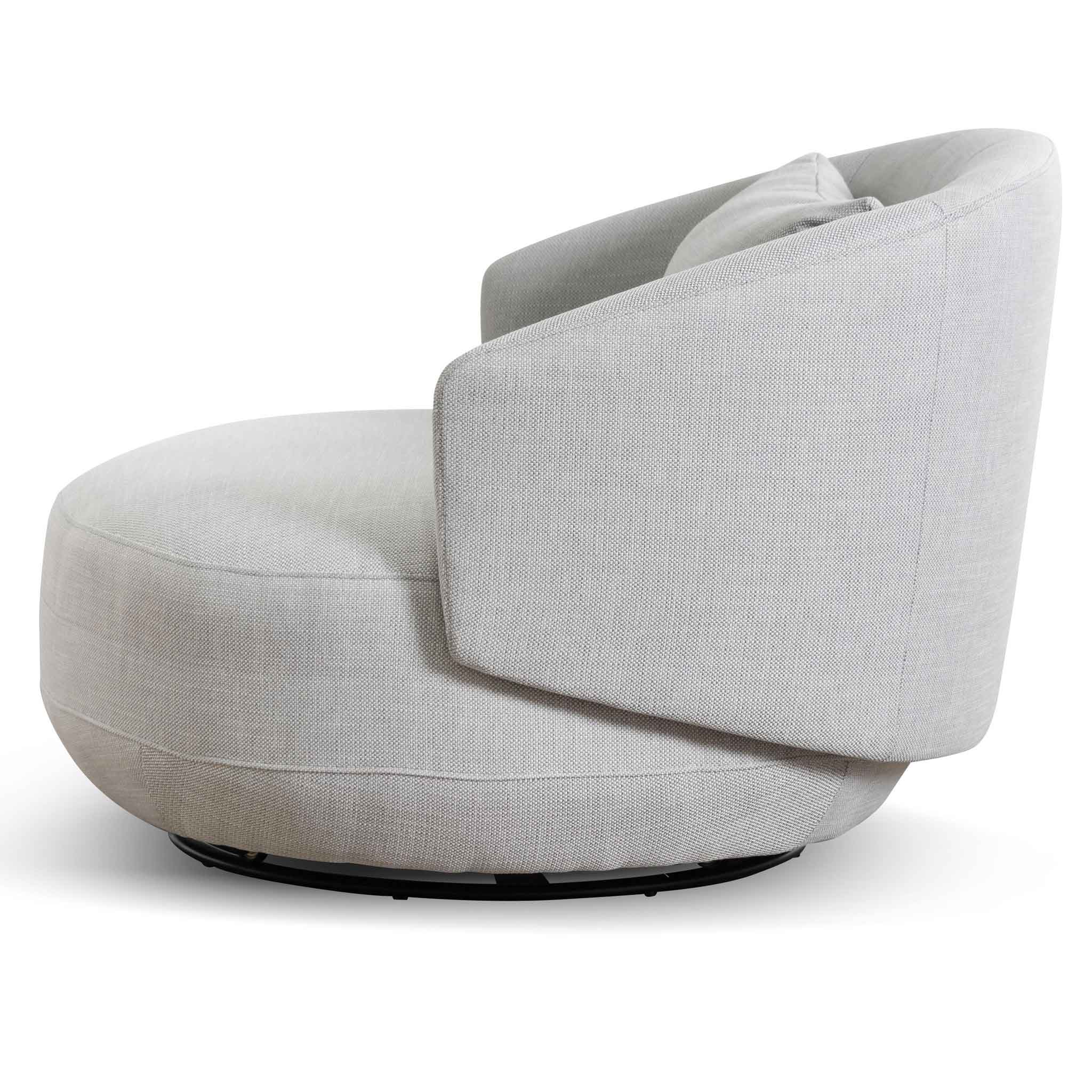 Janis Swivel Armchair - Light Texture Grey Armchair K Sofa-Core