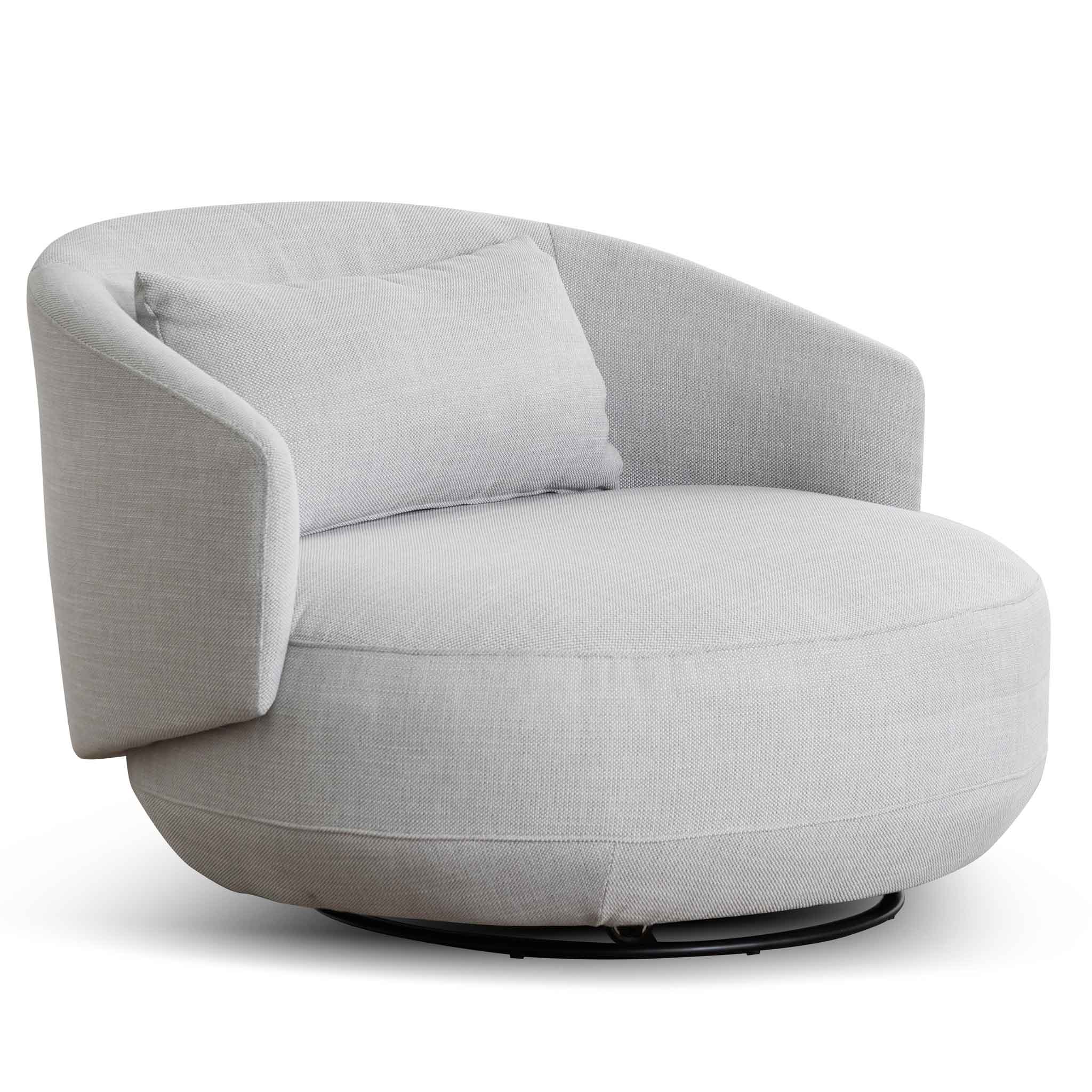 Janis Swivel Armchair - Light Texture Grey Armchair K Sofa-Core