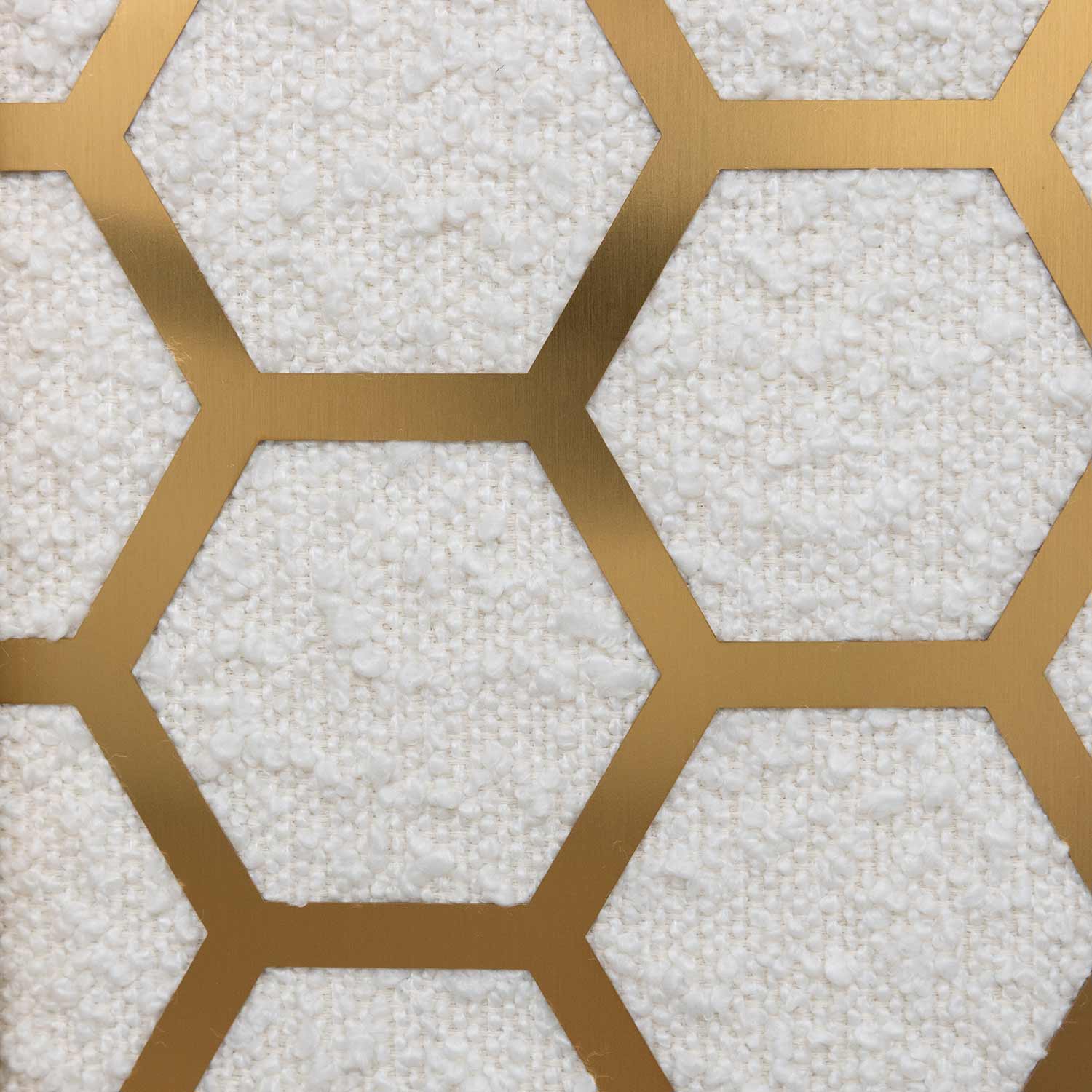 Ex Display - Carma Daisy White Boucle Lounge Chair - Brushed Gold Lounge Chair Blue Steel Sofa- Core