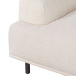 Jasleen Fabric Armchair - Ivory White Boucle with Black Legs LC6690-CA