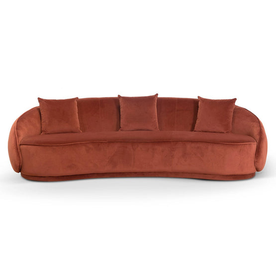 Jake Velvet 3 Seater Sofa - Rustic Brown LC6748-FS