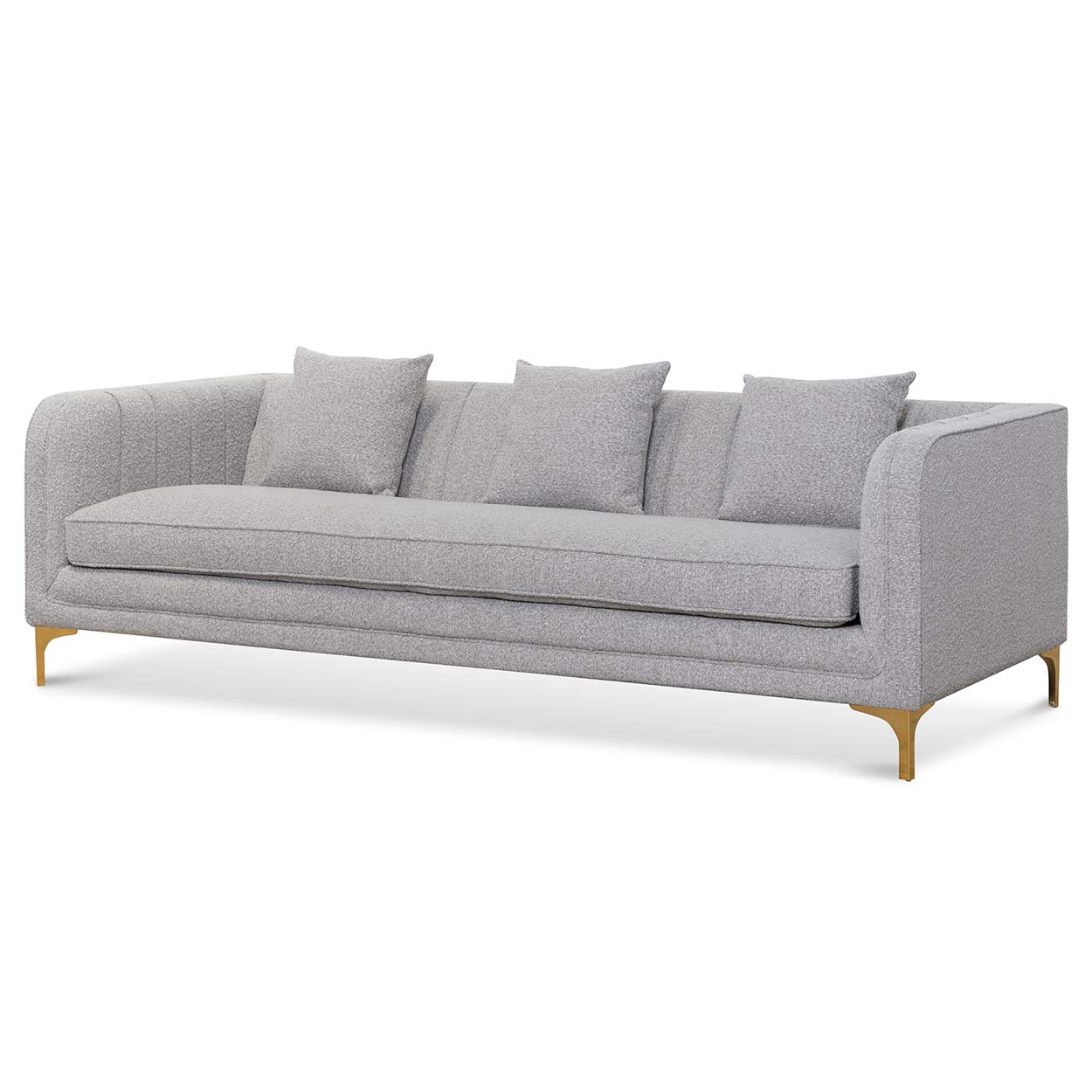 Scott 3 Seater Sofa - Ash Grey Boucle Sofa Forever-Core   