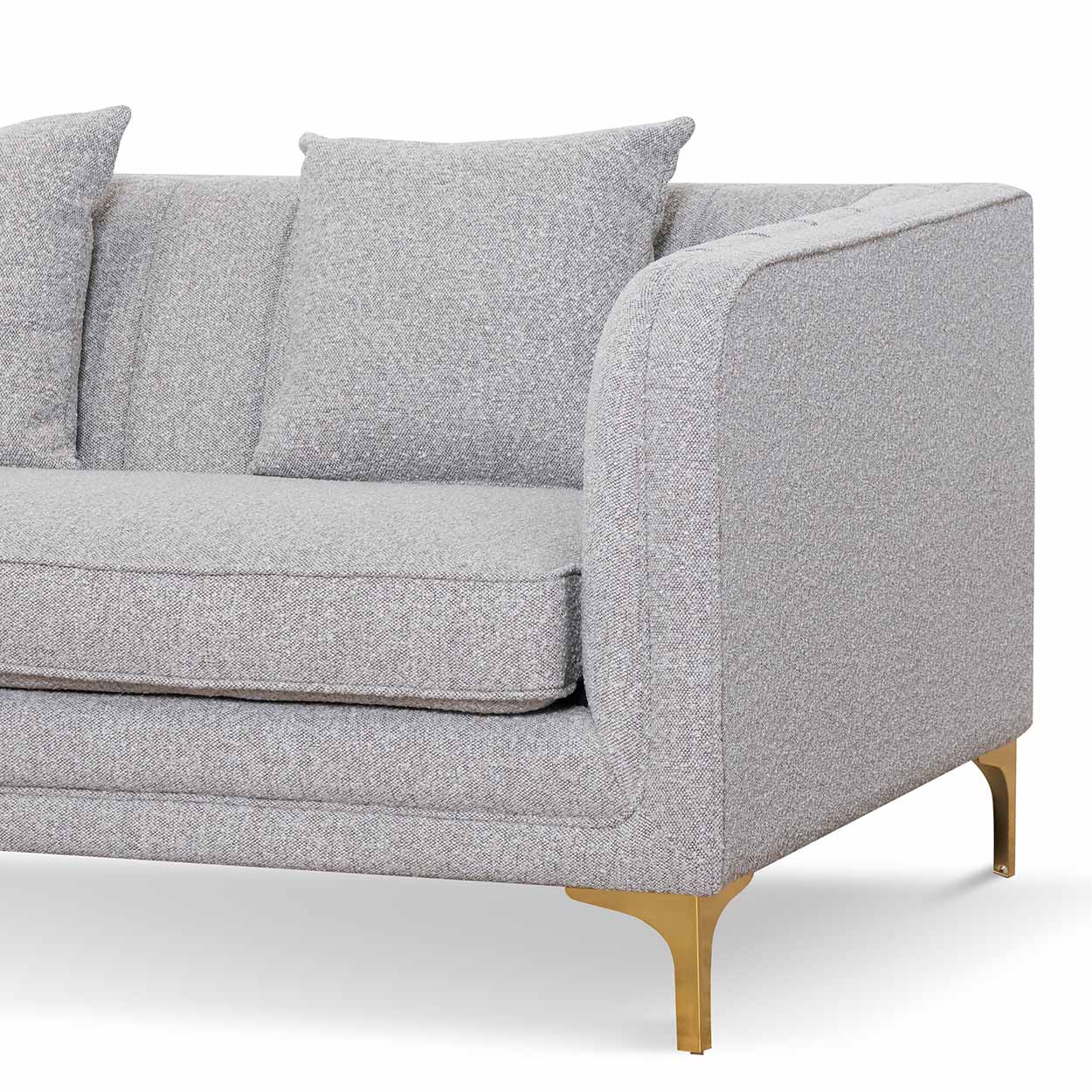 Scott 3 Seater Sofa - Ash Grey Boucle Sofa Forever-Core   