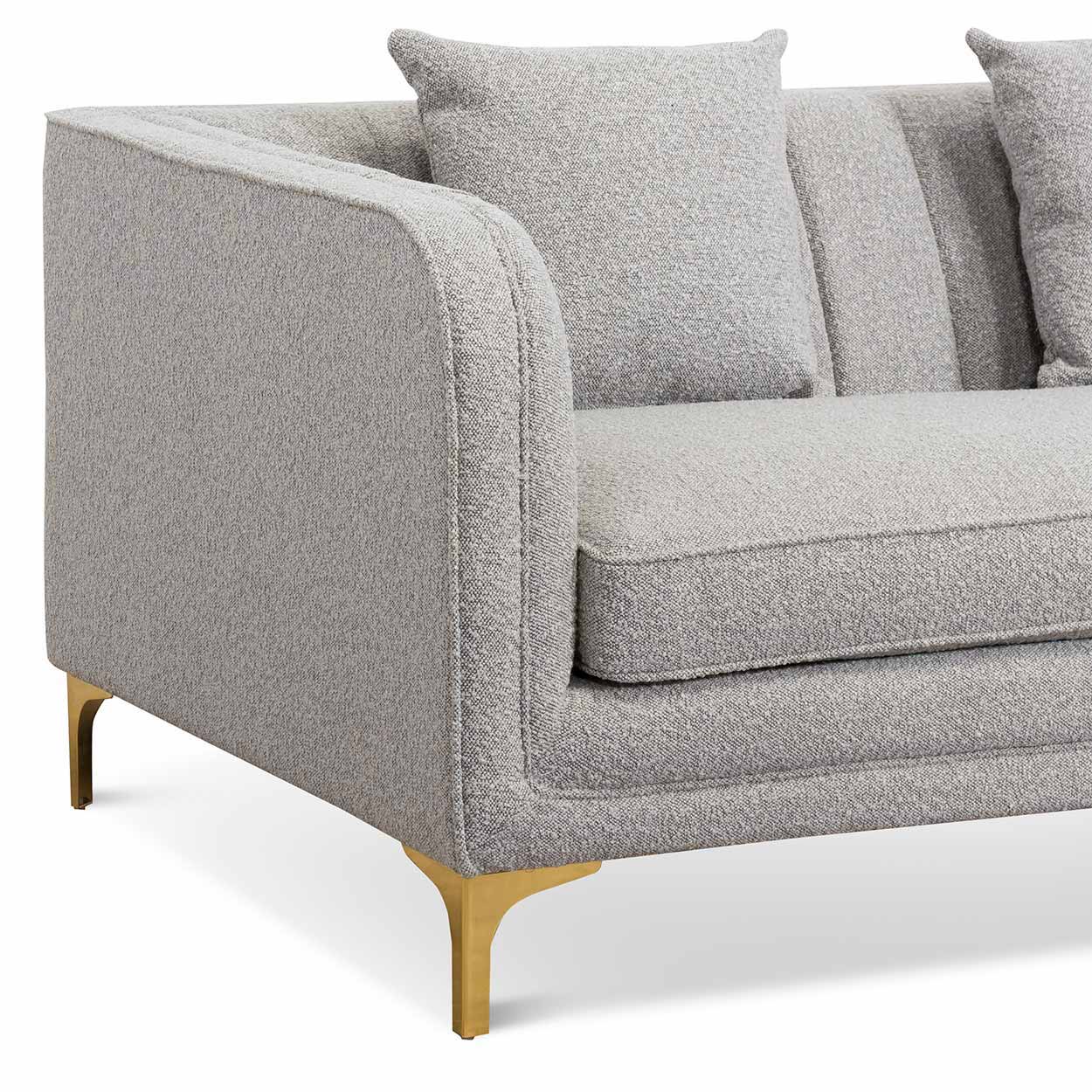 Scott 3 Seater Sofa - Ash Grey Boucle Sofa Forever-Core   