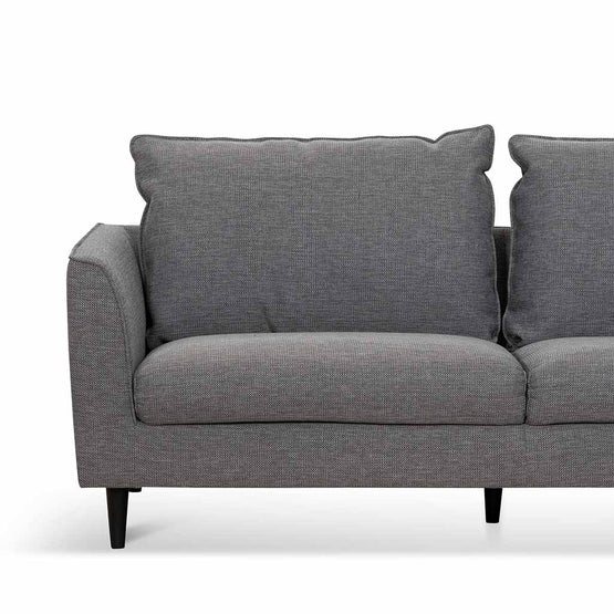 Kavan 3 Seater Fabric Sofa - Graphite Grey with Black Leg Sofa K Sofa-Core   