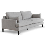 Zachery 3 Seater Fabric Sofa - Oyster Beige and Black Leg Sofa K Sofa-Core   