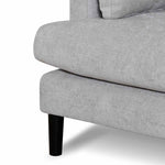 Zachery 3 Seater Fabric Sofa - Oyster Beige and Black Leg Sofa K Sofa-Core   