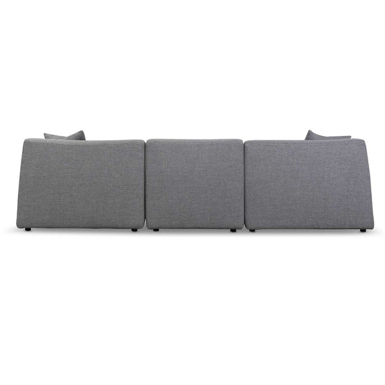 Marlin 3 Seater Left Chaise Fabric Sofa - Noble Grey LC6825-YY