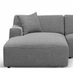 Marlin 3 Seater Left Chaise Fabric Sofa - Noble Grey LC6825-YY