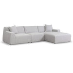 Marlin 3 Seater Right Chaise Fabric Sofa - Passive Grey LC6827-YY