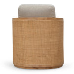 Ex Display - Mendez Wooden Armchair - Greige Fabric Armchair Casa-Core   