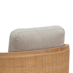 Ex Display - Mendez Wooden Armchair - Greige Fabric Armchair Casa-Core   