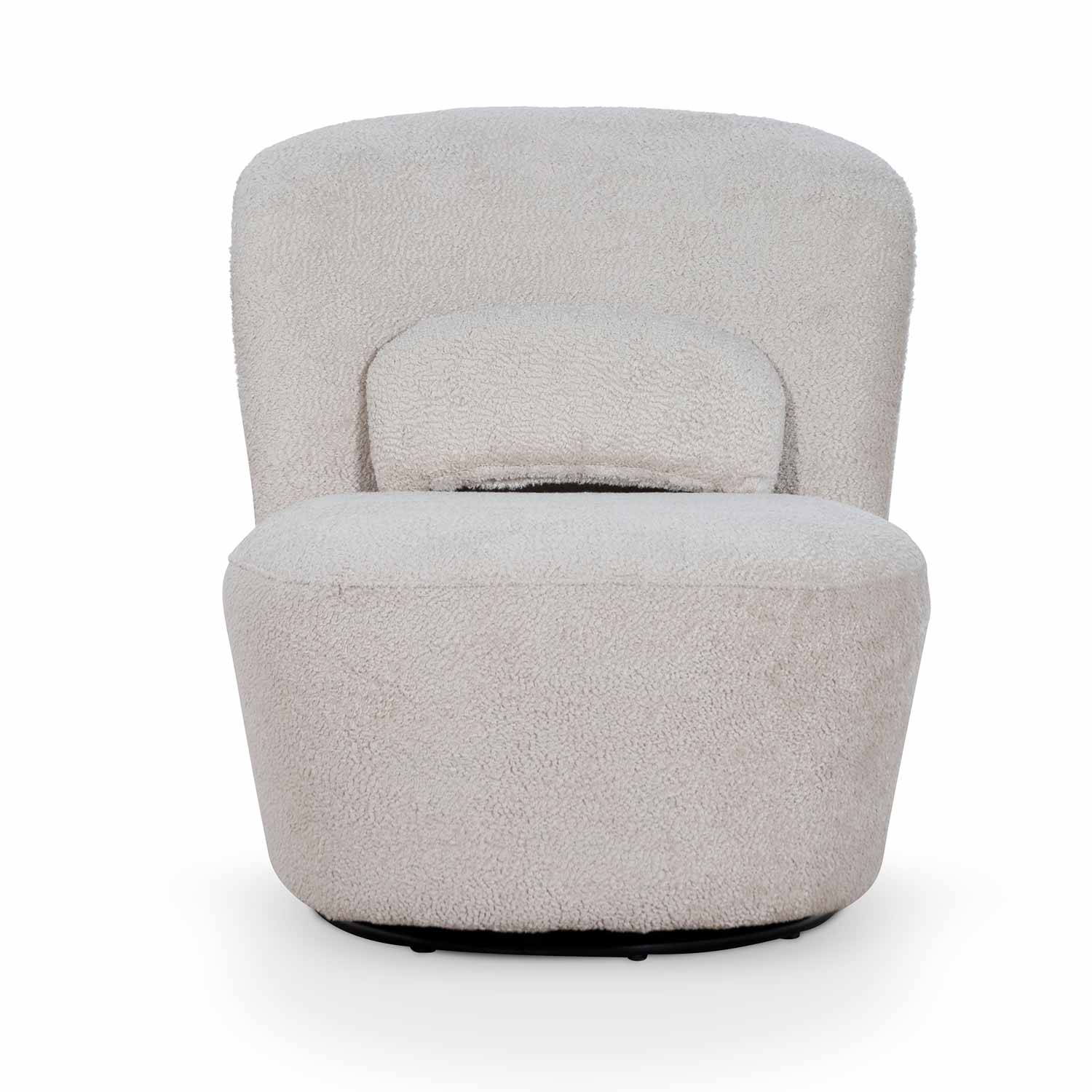Zamora Swivel Lounge Chair - Ivory Teddy Lounge Chair Casa-Core   