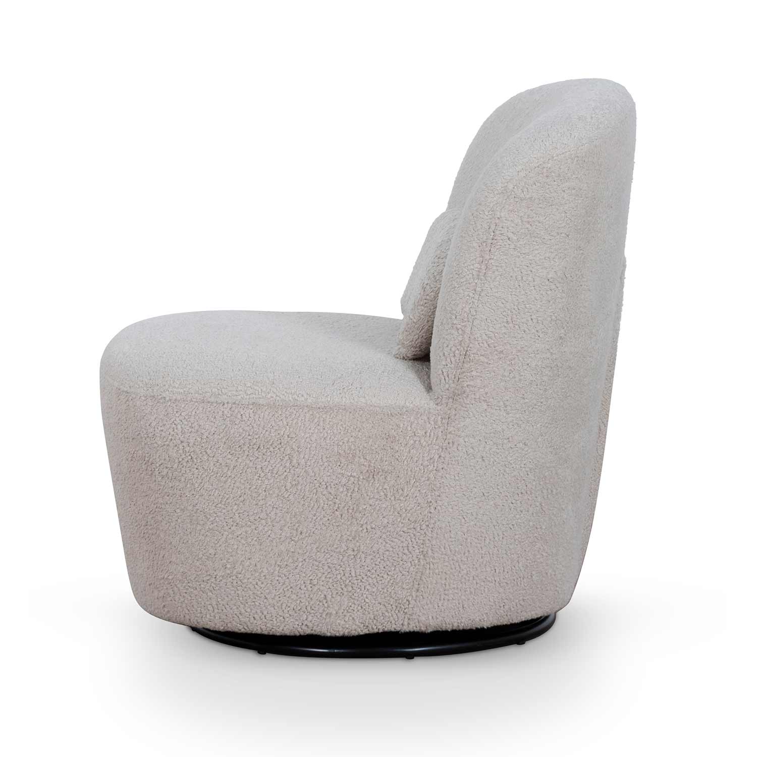 Zamora Swivel Lounge Chair - Ivory Teddy Lounge Chair Casa-Core   