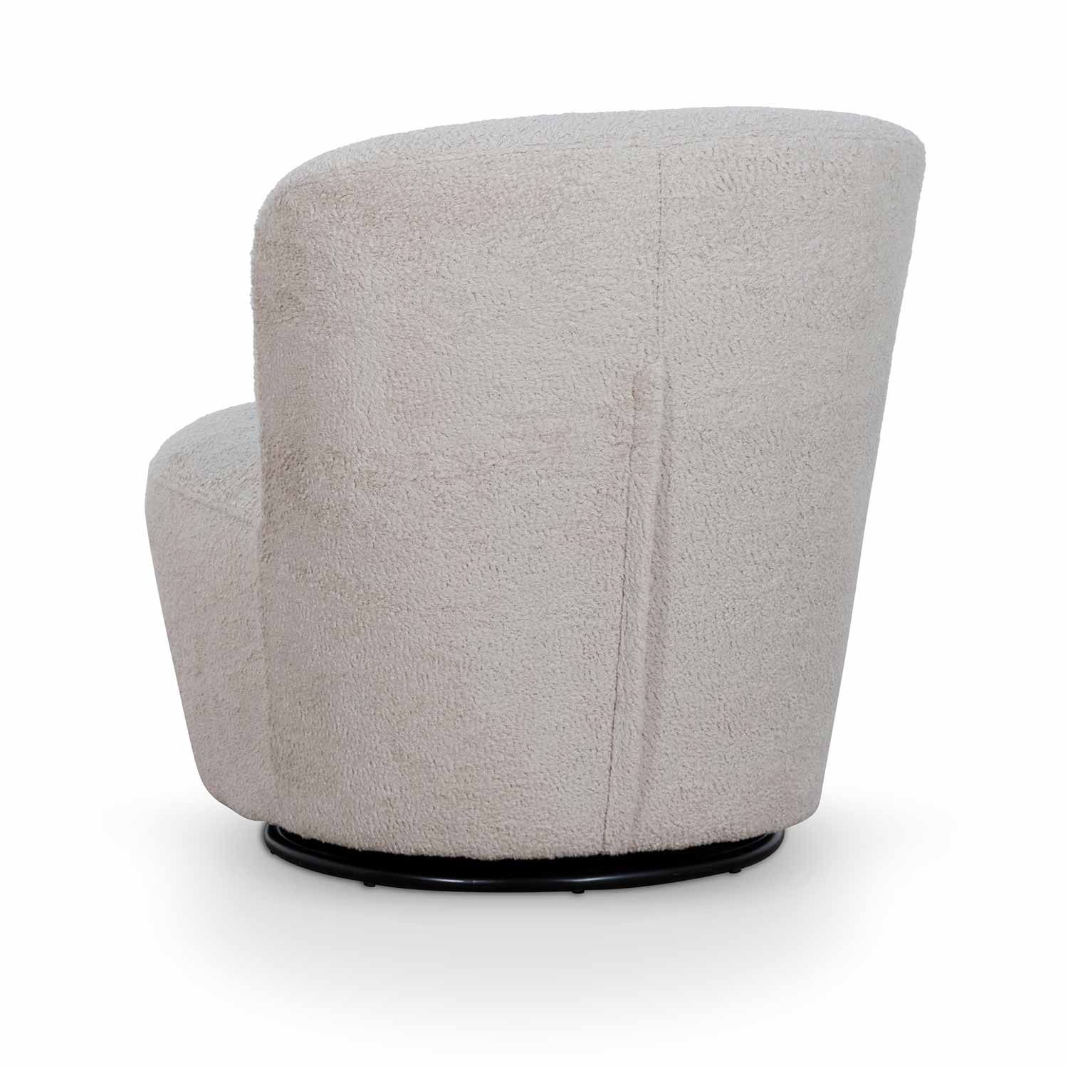 Zamora Swivel Lounge Chair - Ivory Teddy Lounge Chair Casa-Core   