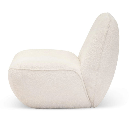 Dale Lounge Chair - Ivory White Boucle Lounge Chair Casa-Core   